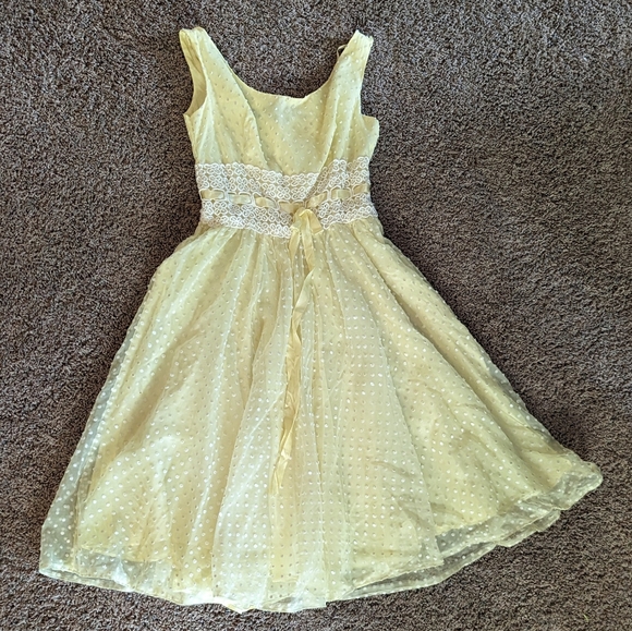 1950's 1960's SWISS DOT DRESS vintage party XS - Picture 6 of 10